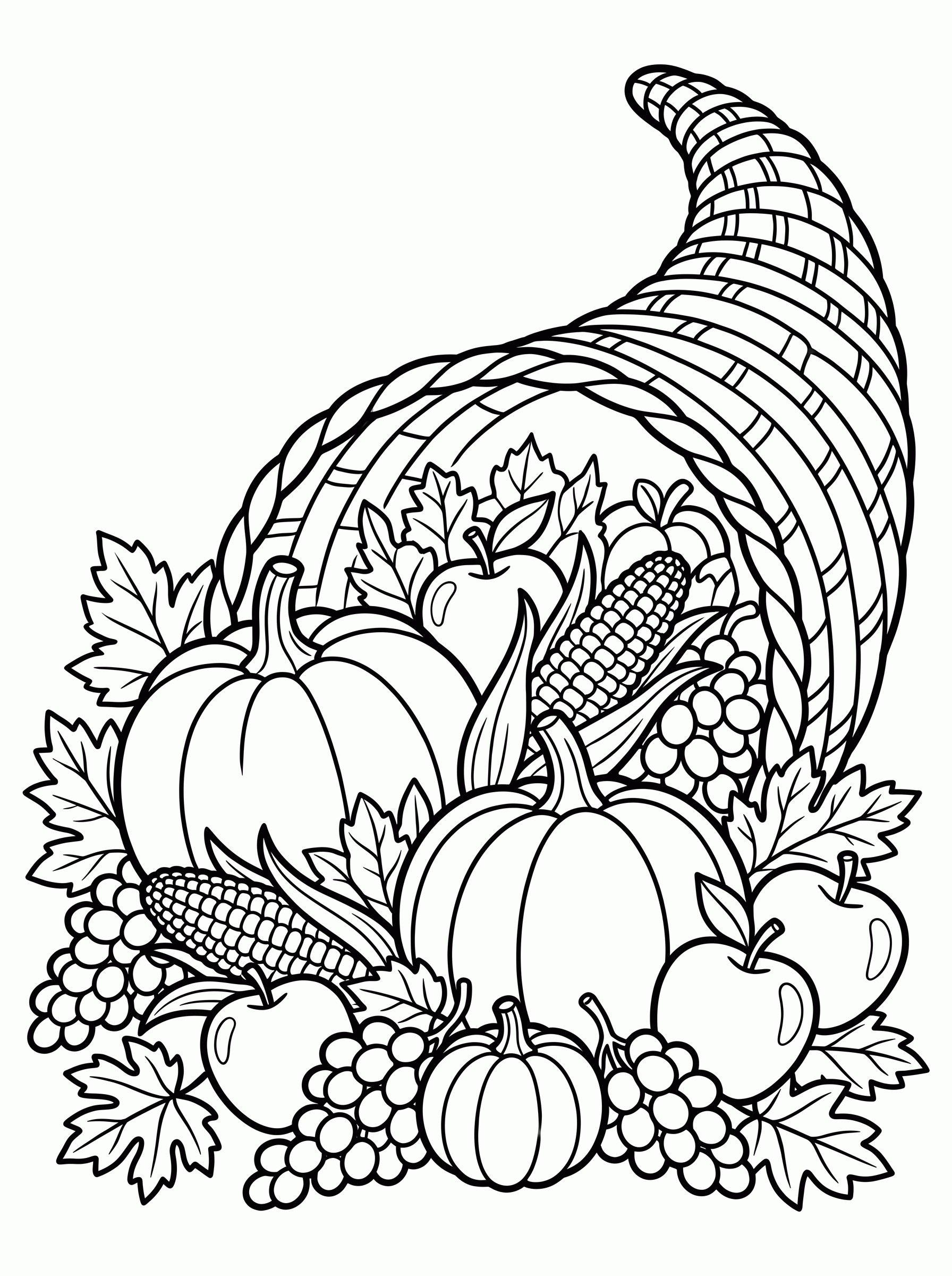 Cesta da Colheita para colorir