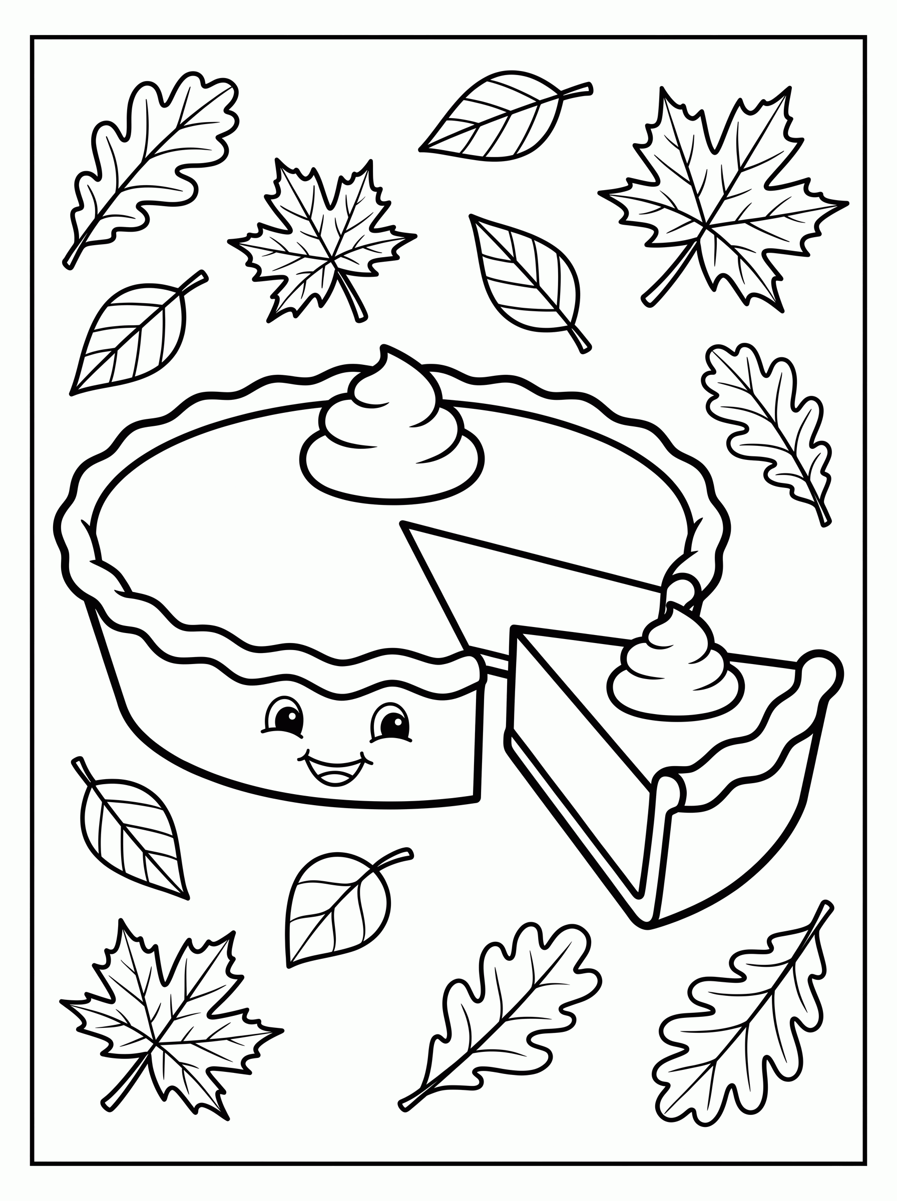 Torta de Abóbora Sorridente para colorir