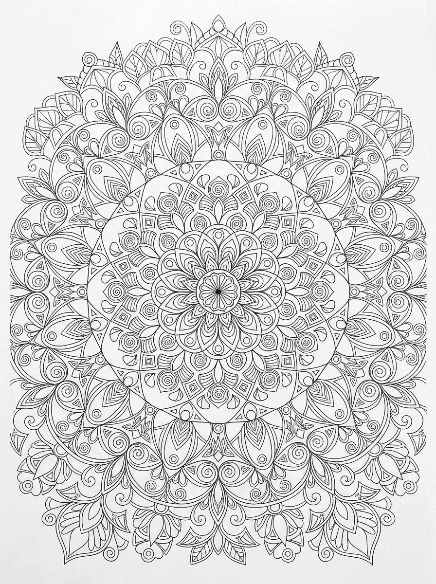 Mandala Floral Antiestresse para colorir