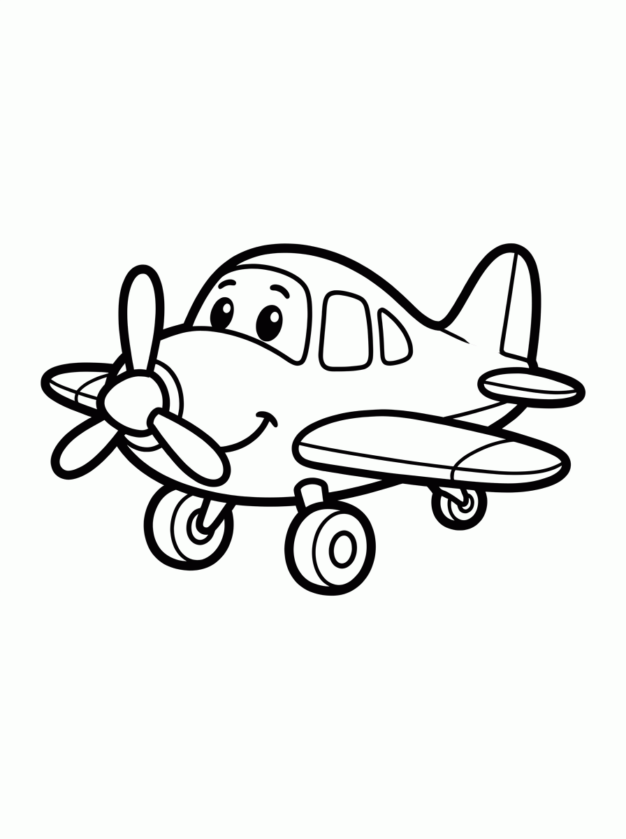 Avião de Hélice para colorir