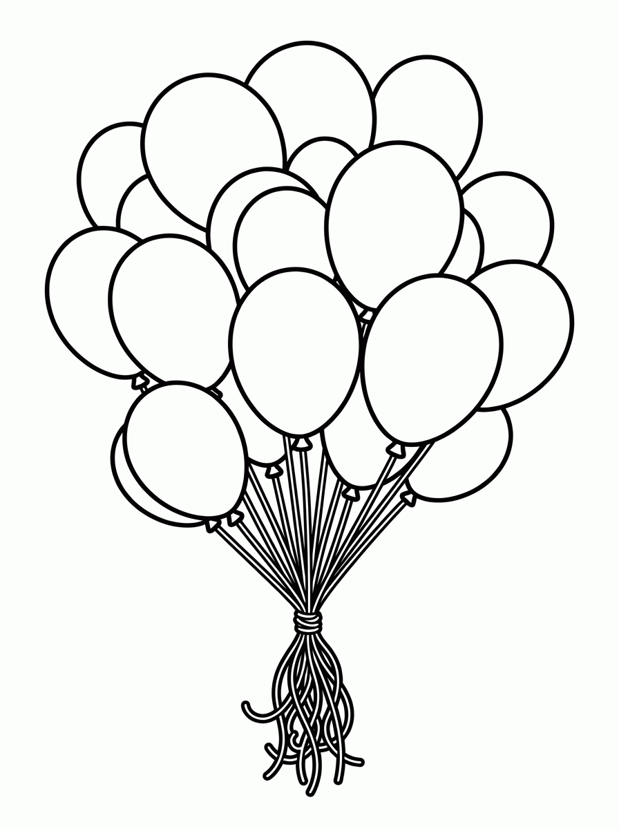 Balões Coloridos para colorir