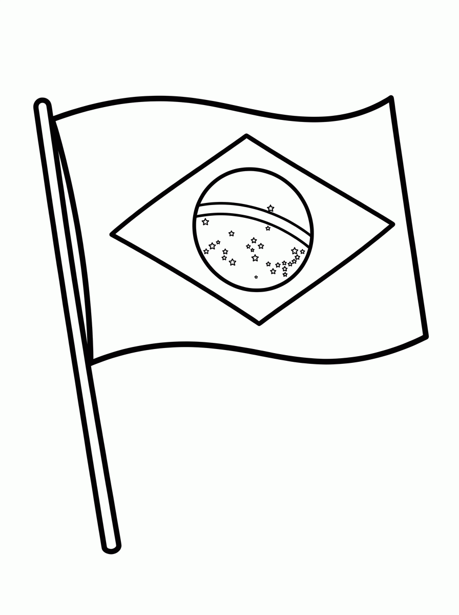 Bandeira do Brasil para colorir