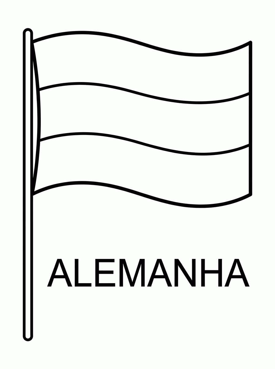 Bandeira da Alemanha para colorir
