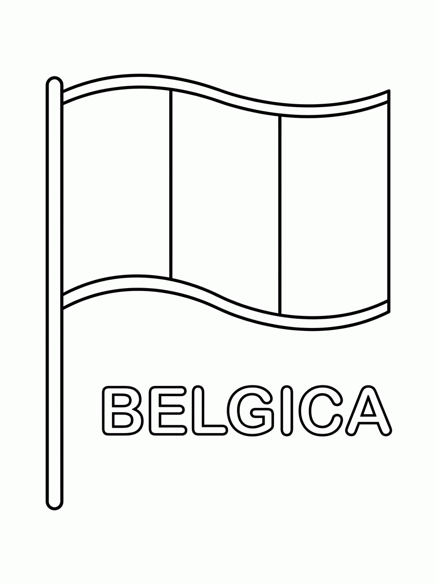 Bandeira da Bélgica para colorir
