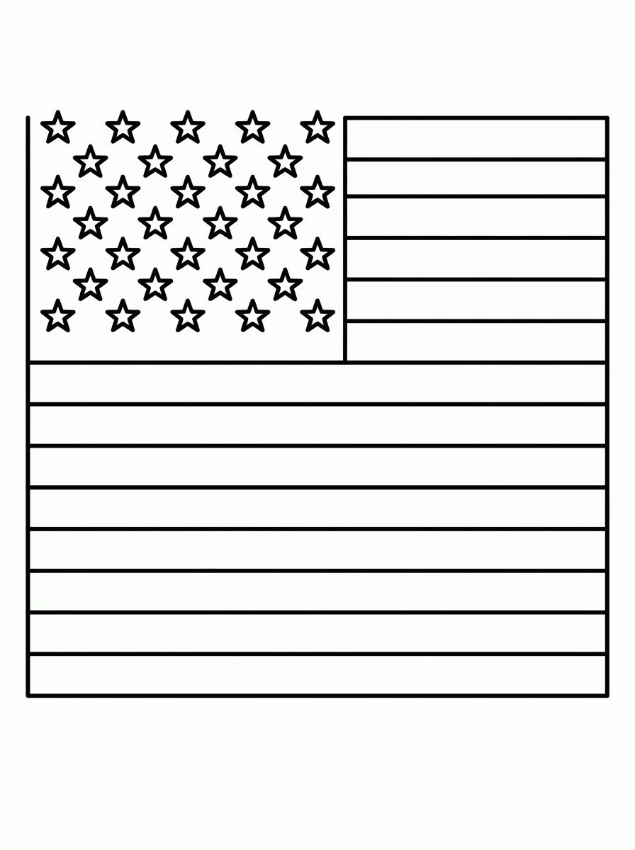 Bandeira dos Estados Unidos (Flat) para colorir