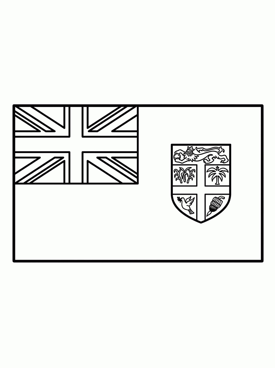 Bandeira de Fiji (Flat) para colorir