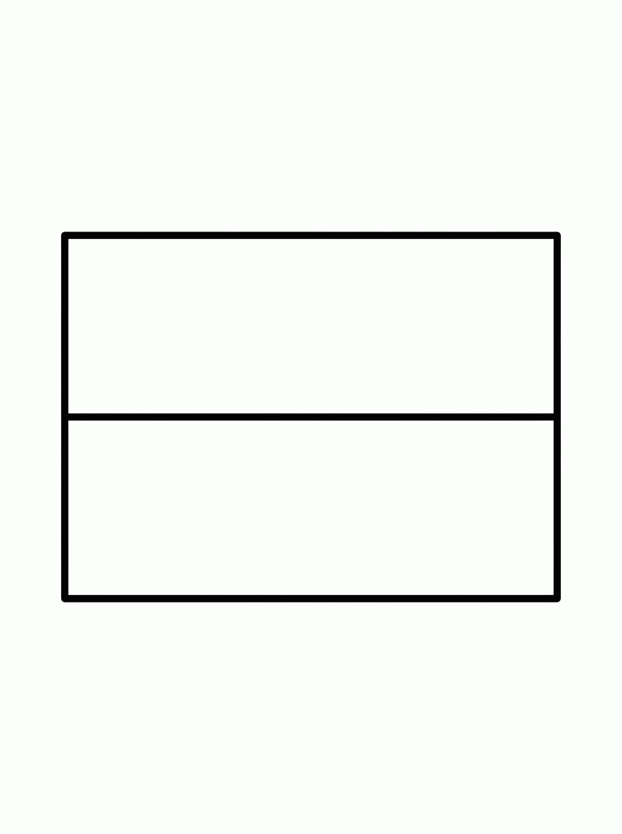 Bandeira da Indonesia (Flat) para colorir
