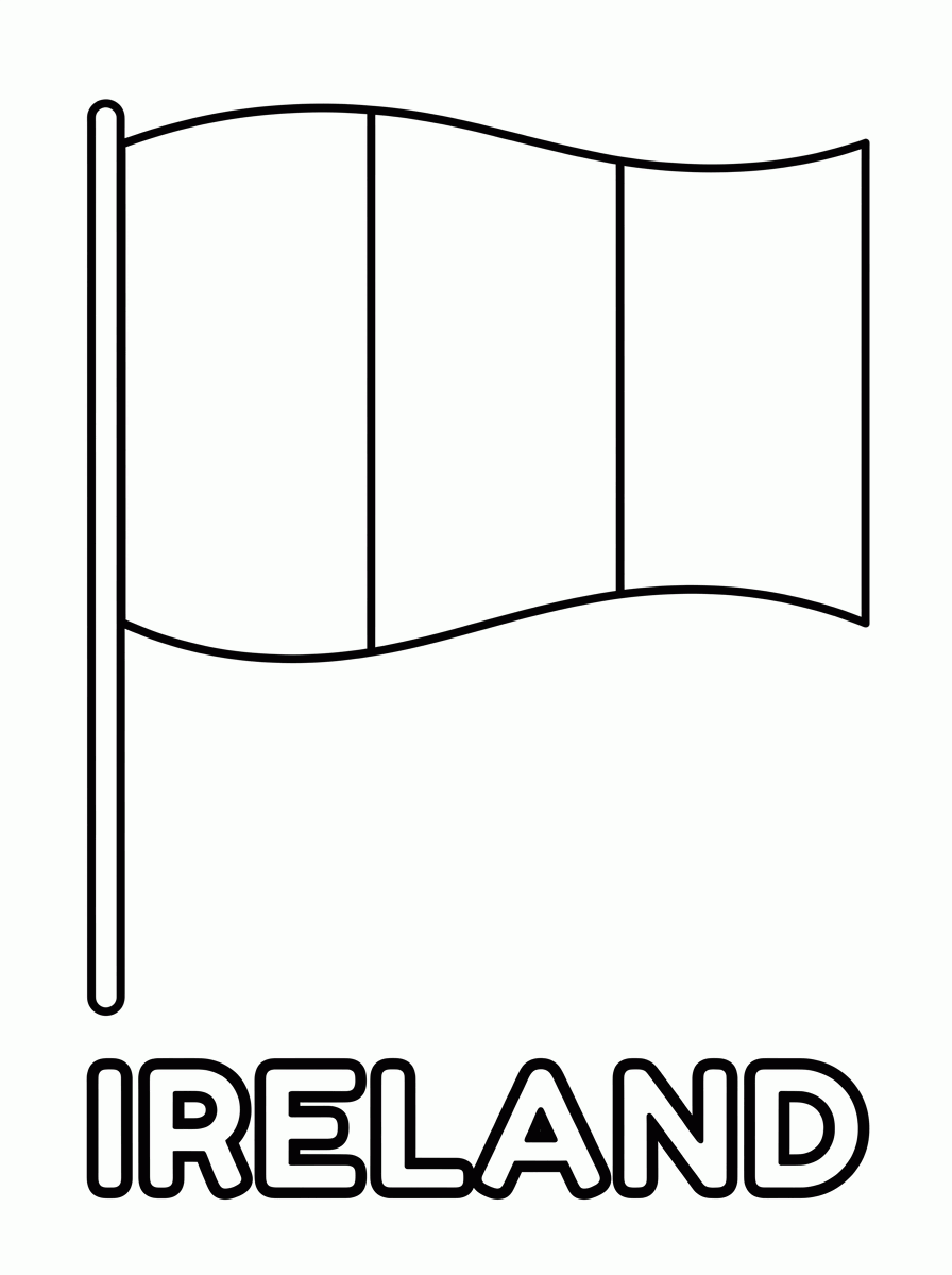 Bandeira da Irlanda para colorir