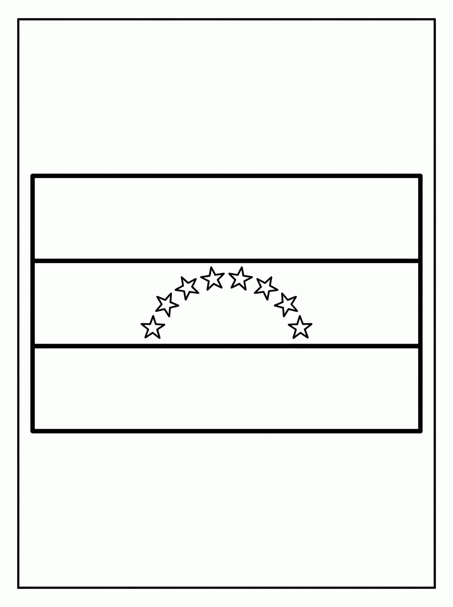 Bandeira da Venezuela (Flat) para colorir