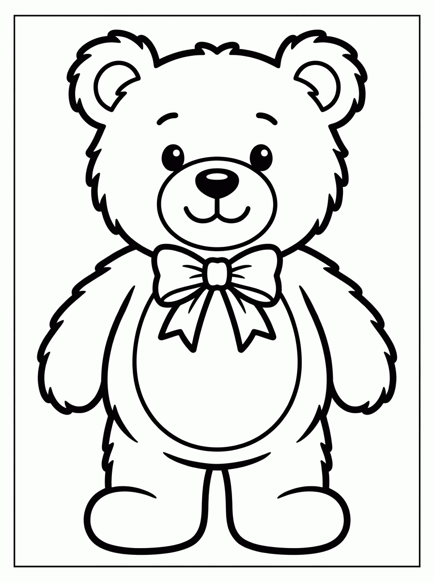 Ursinho de Pelúcia para colorir