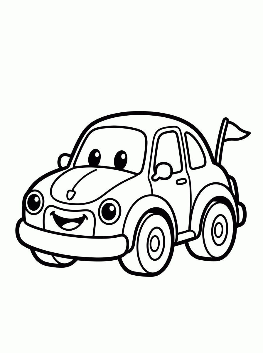 Carrinho de Brinquedo para colorir