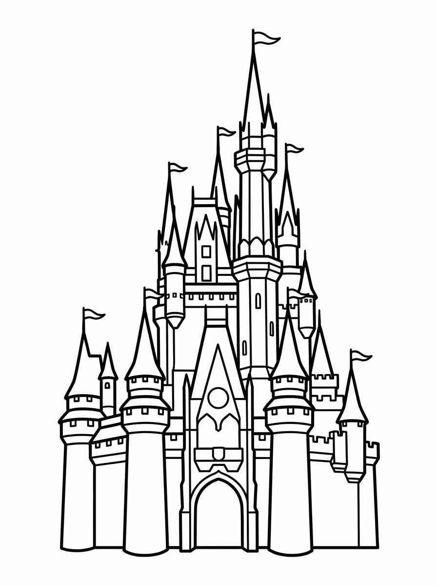 Castelo de Conto de Fadas para colorir