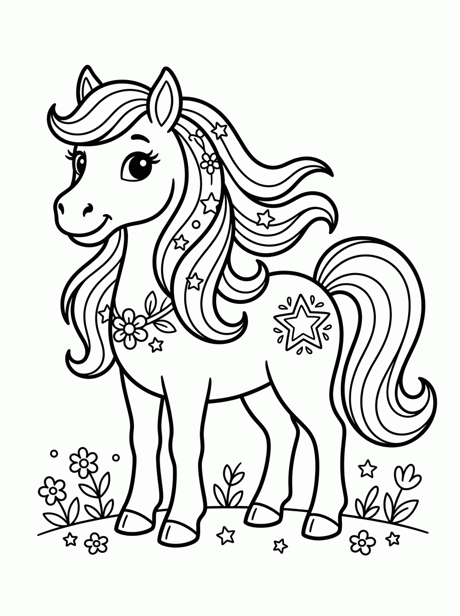 Pequeno Ponei para colorir