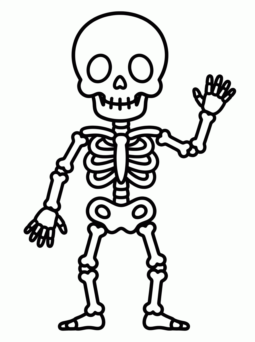 Esqueleto para colorir
