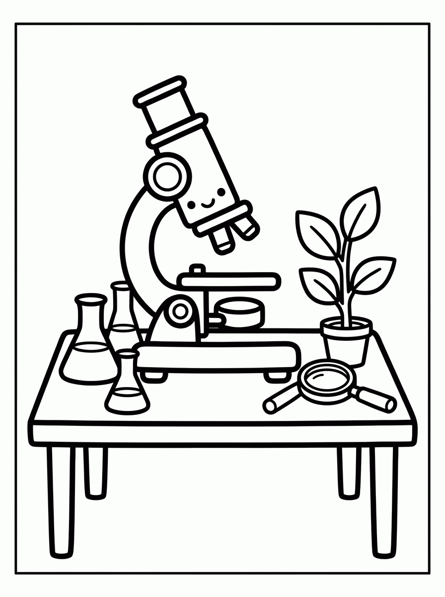 Microscópio para colorir