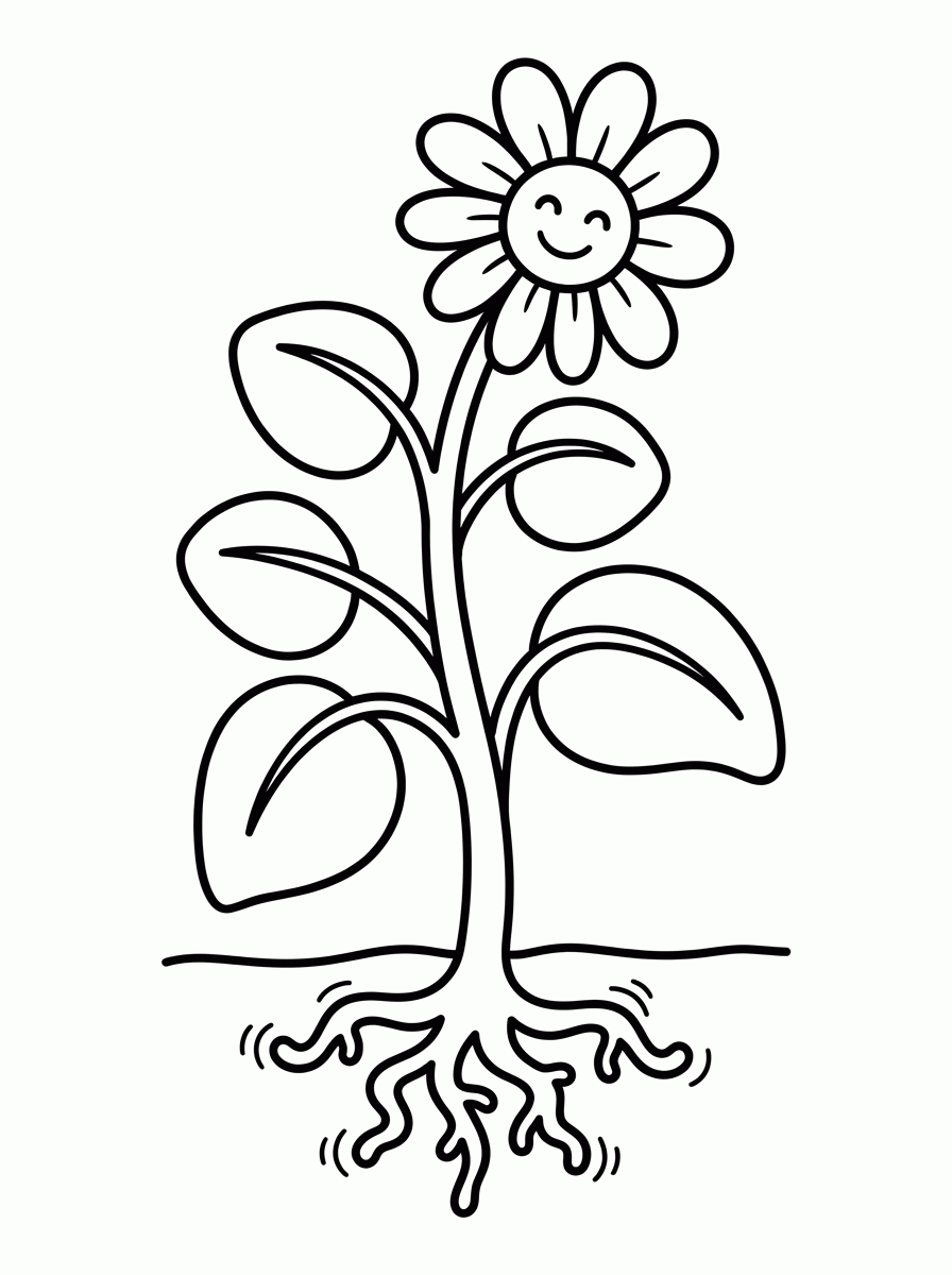 Partes da planta para colorir