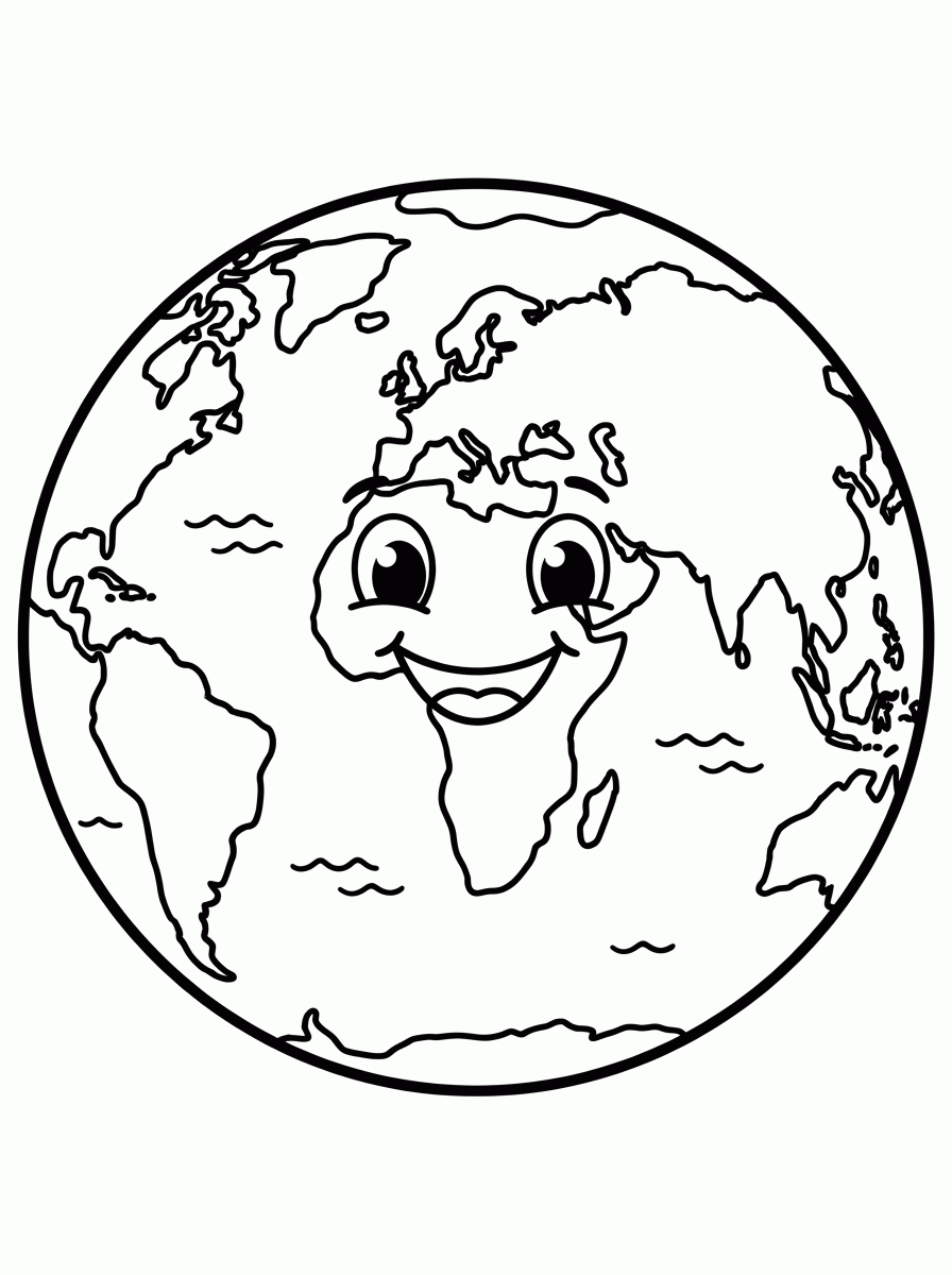 Planeta Terra para colorir