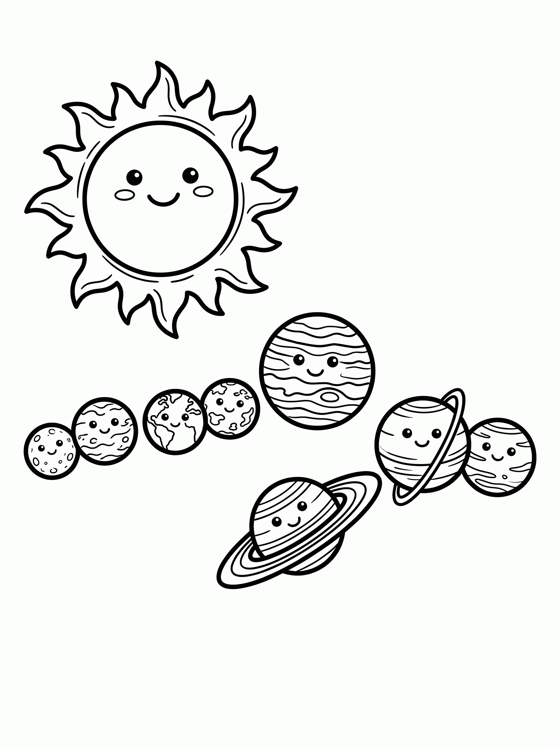 Sistema Solar para colorir