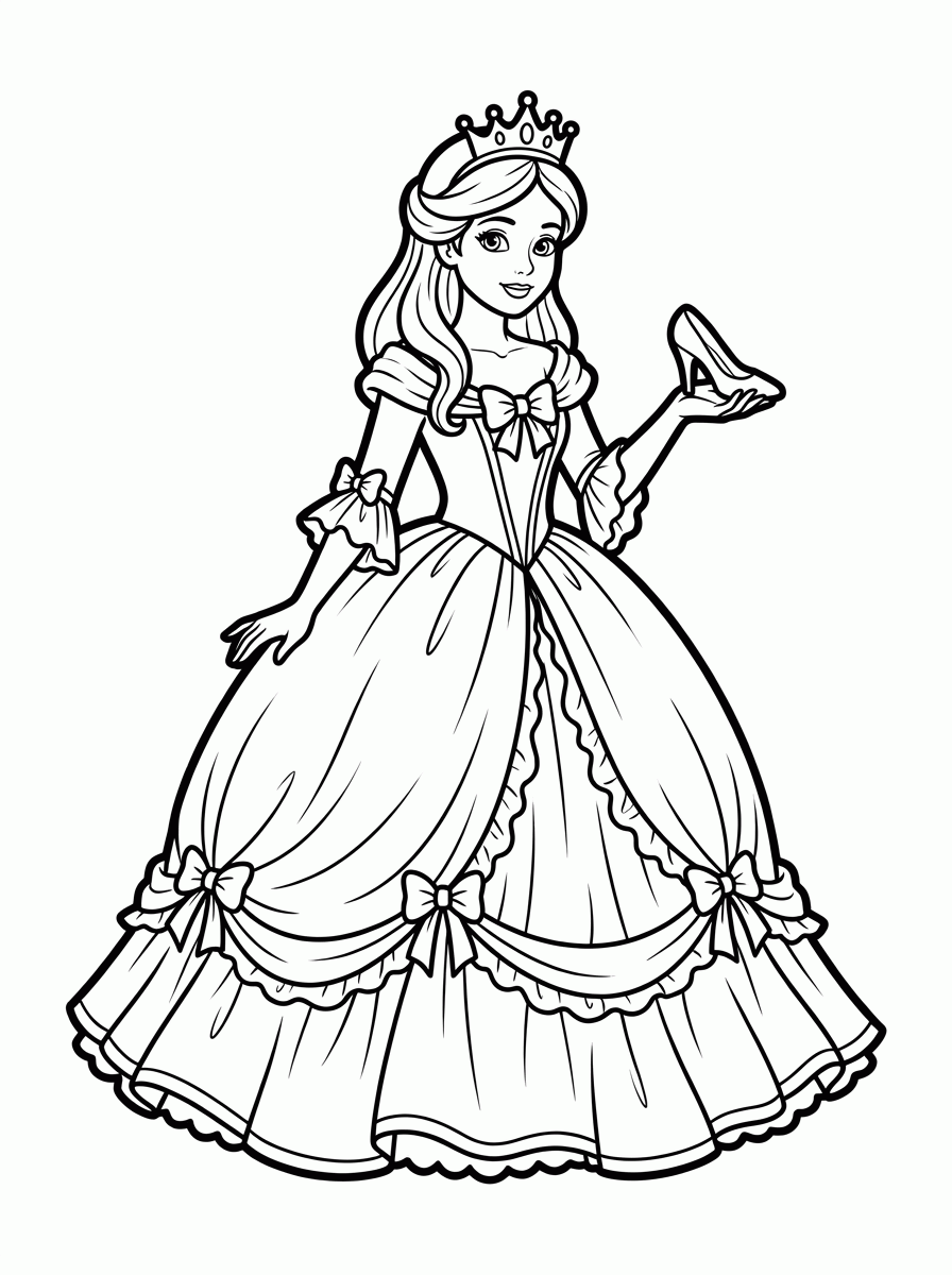 Princesa do Sapatinho para colorir