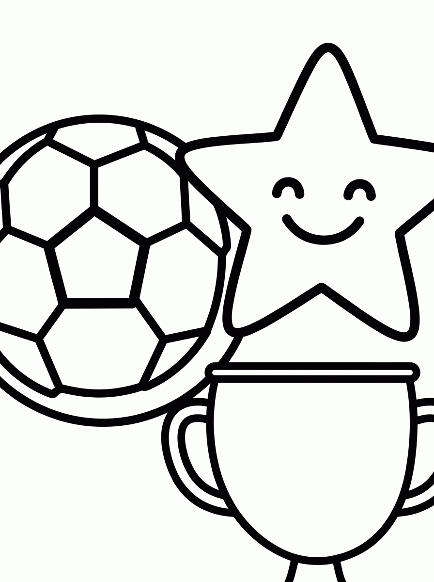 Bola com Estrela para colorir