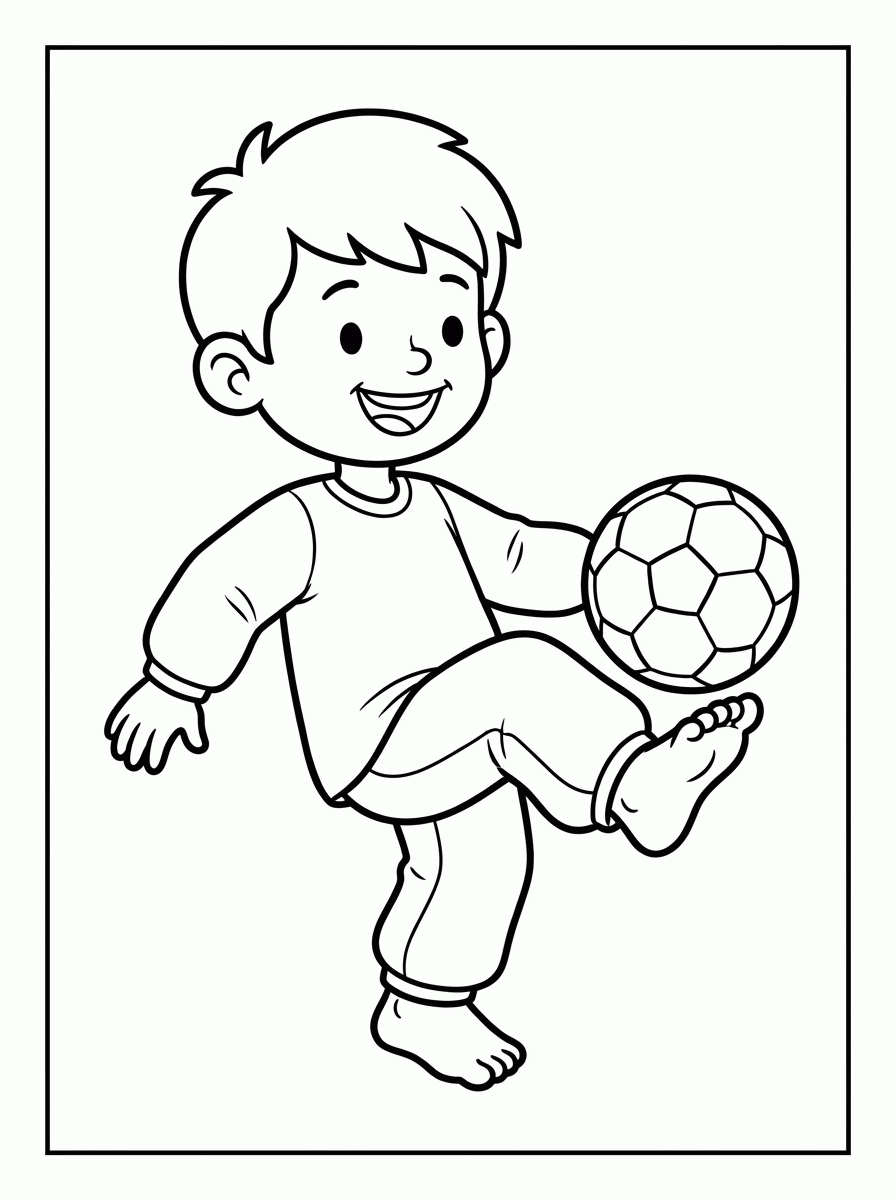 Embaixadinha para colorir