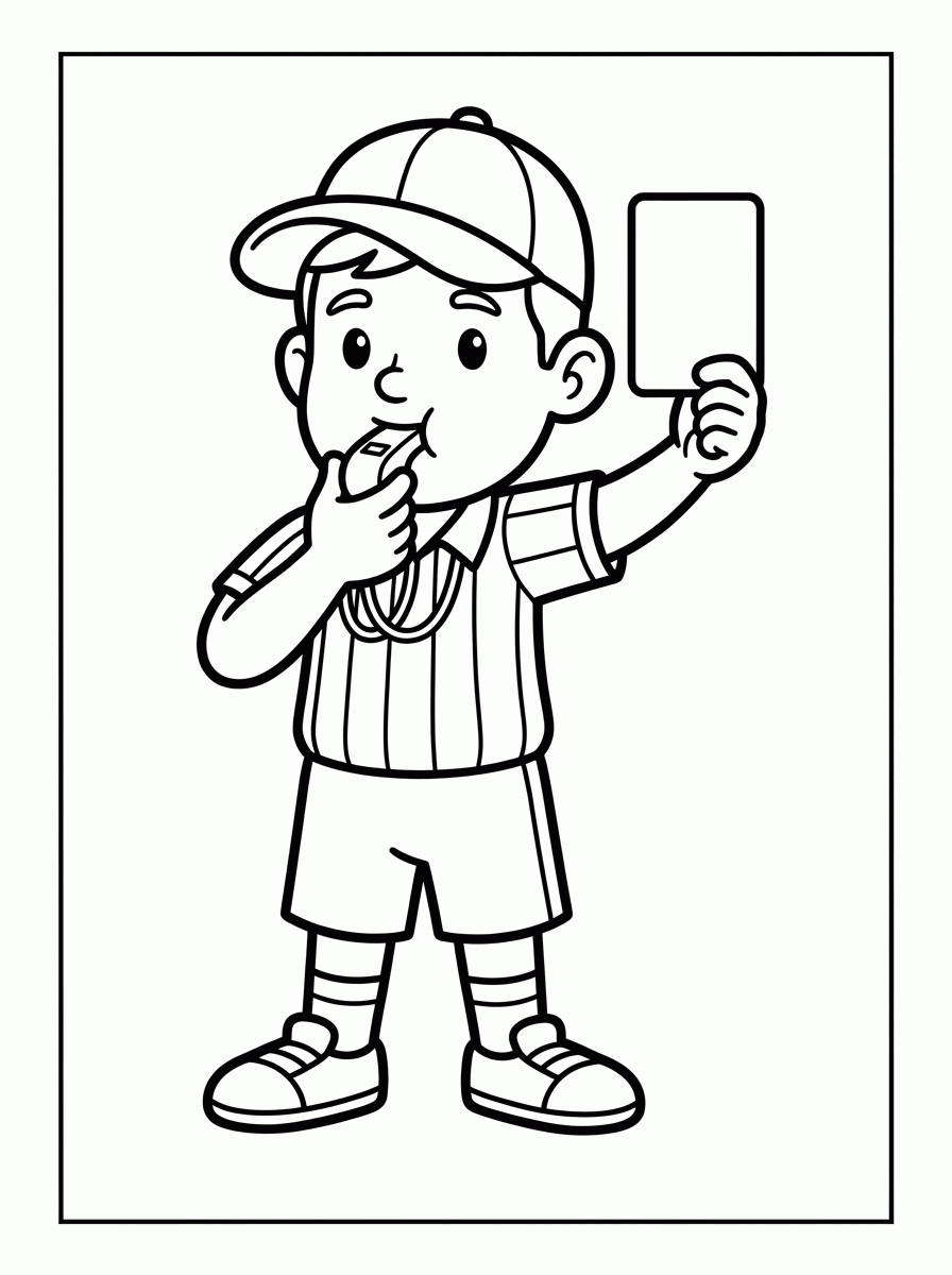 Juiz de Futebol para colorir
