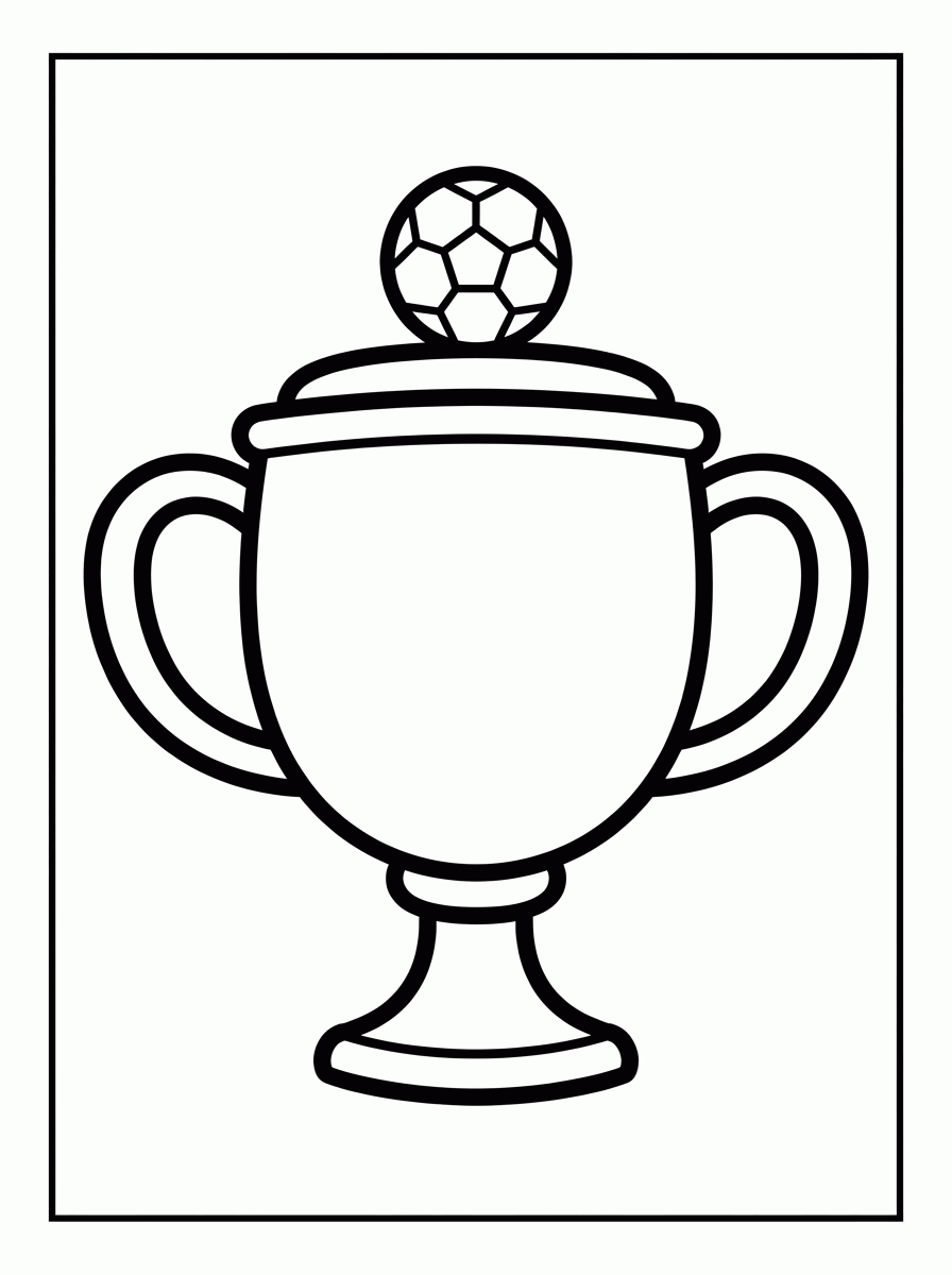 Troféu de Campeão para colorir