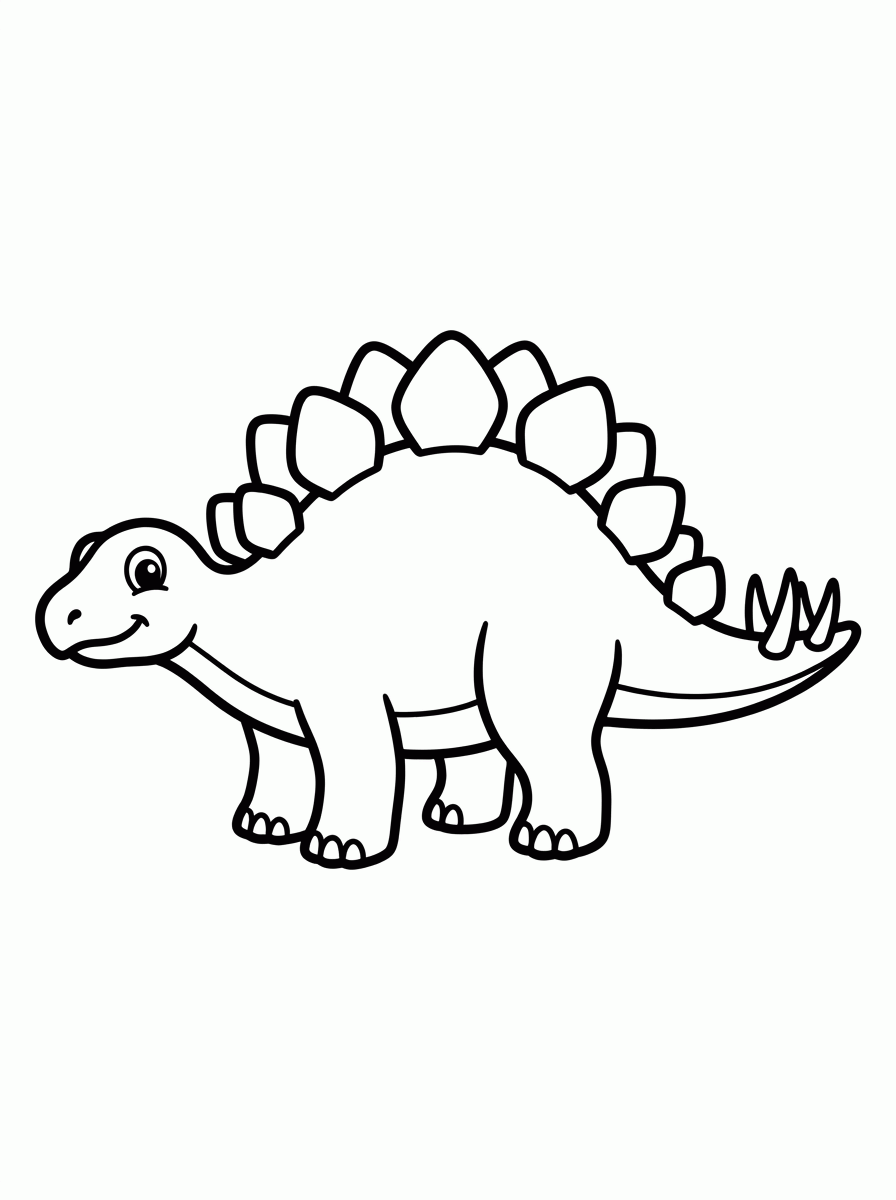 Dinossauro Estegossauro para colorir