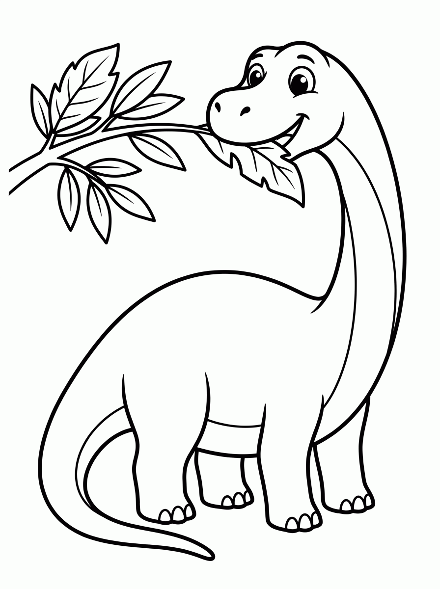 Dinossauro Pescocudo para colorir