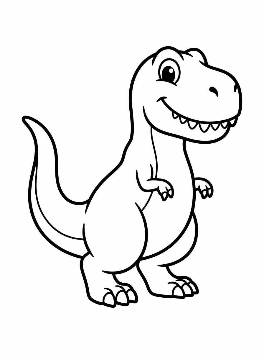 Dinossauro T-Rex para colorir
