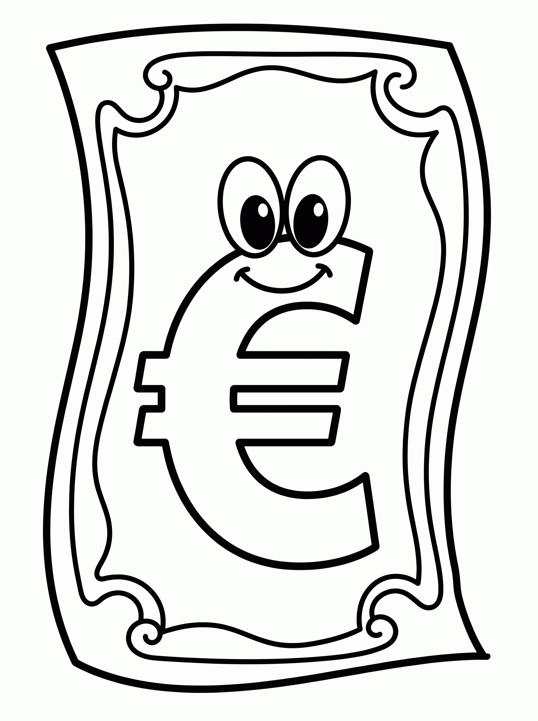 Coloriage de Billet d’euro