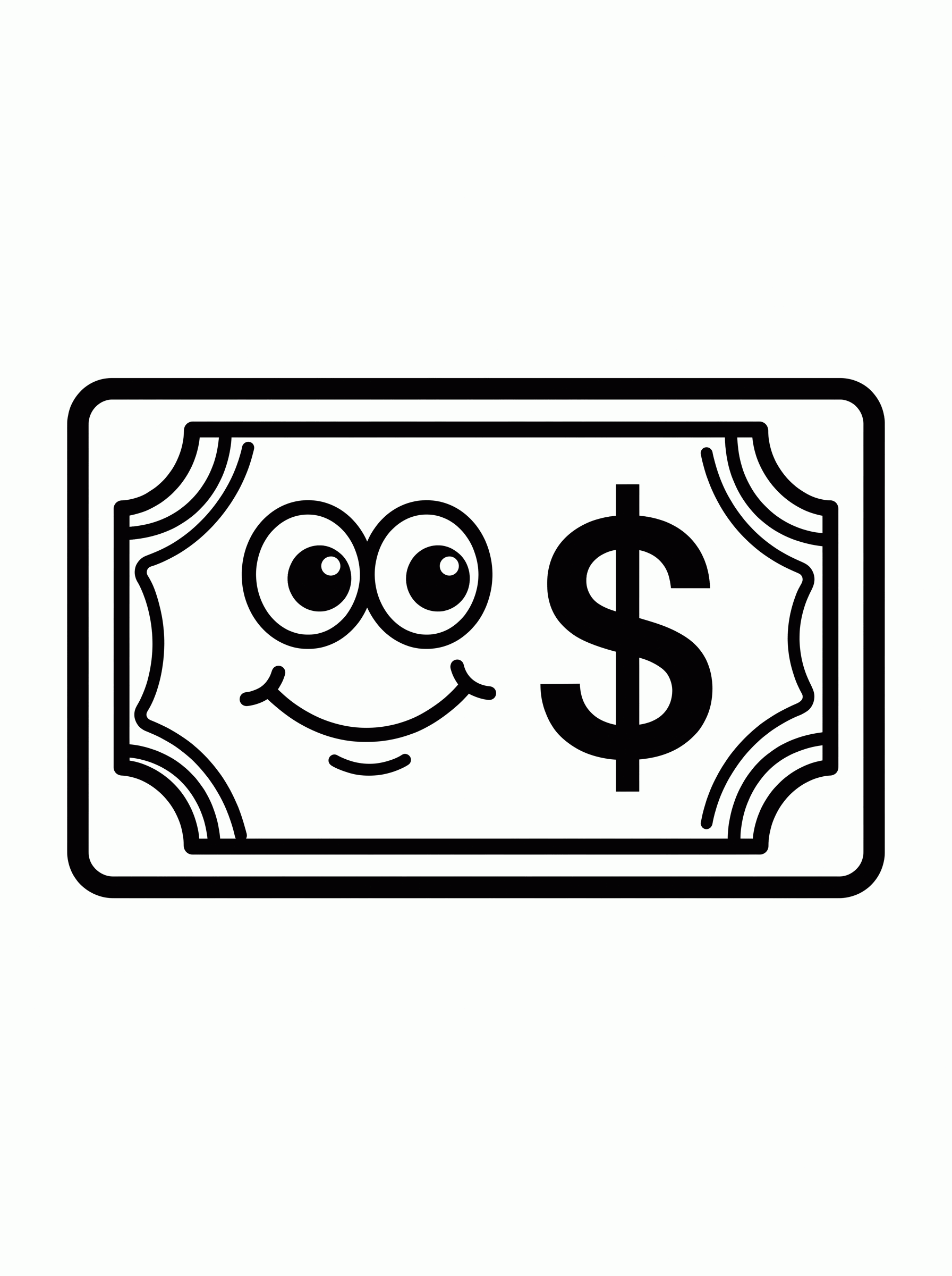 Billete de peso para colorear