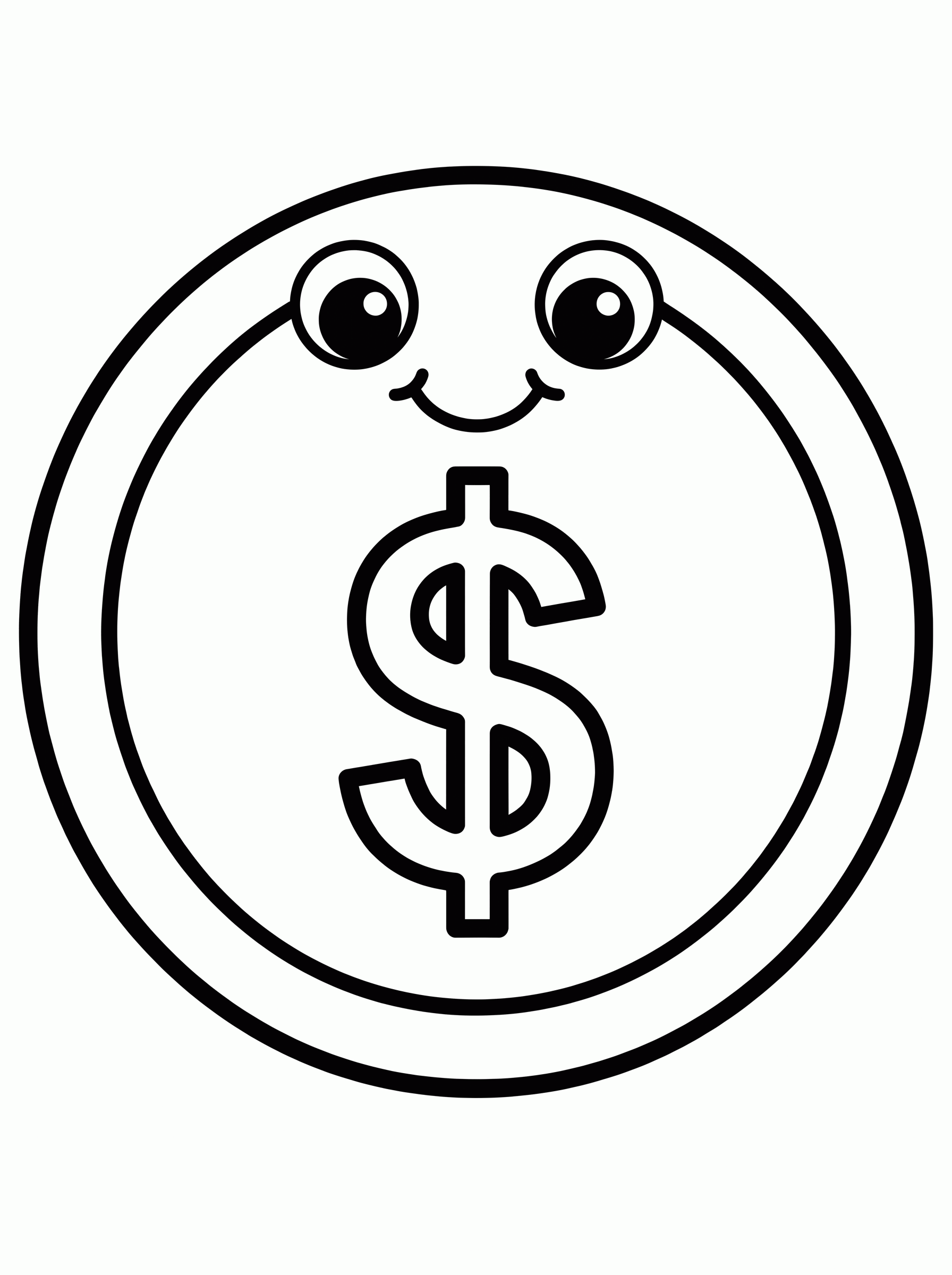 Moneda de peso para colorir