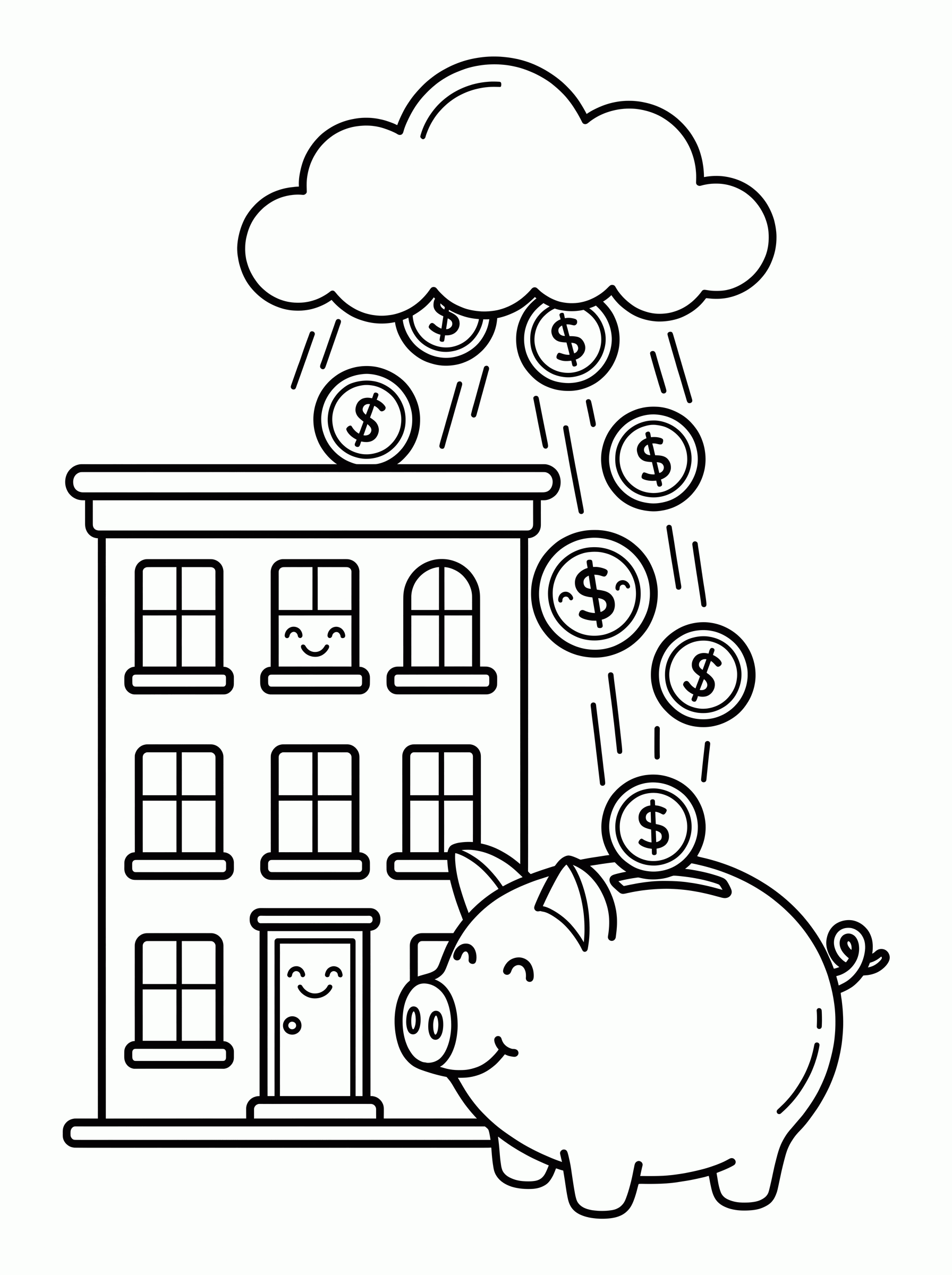Fundo imobiliário para colorir