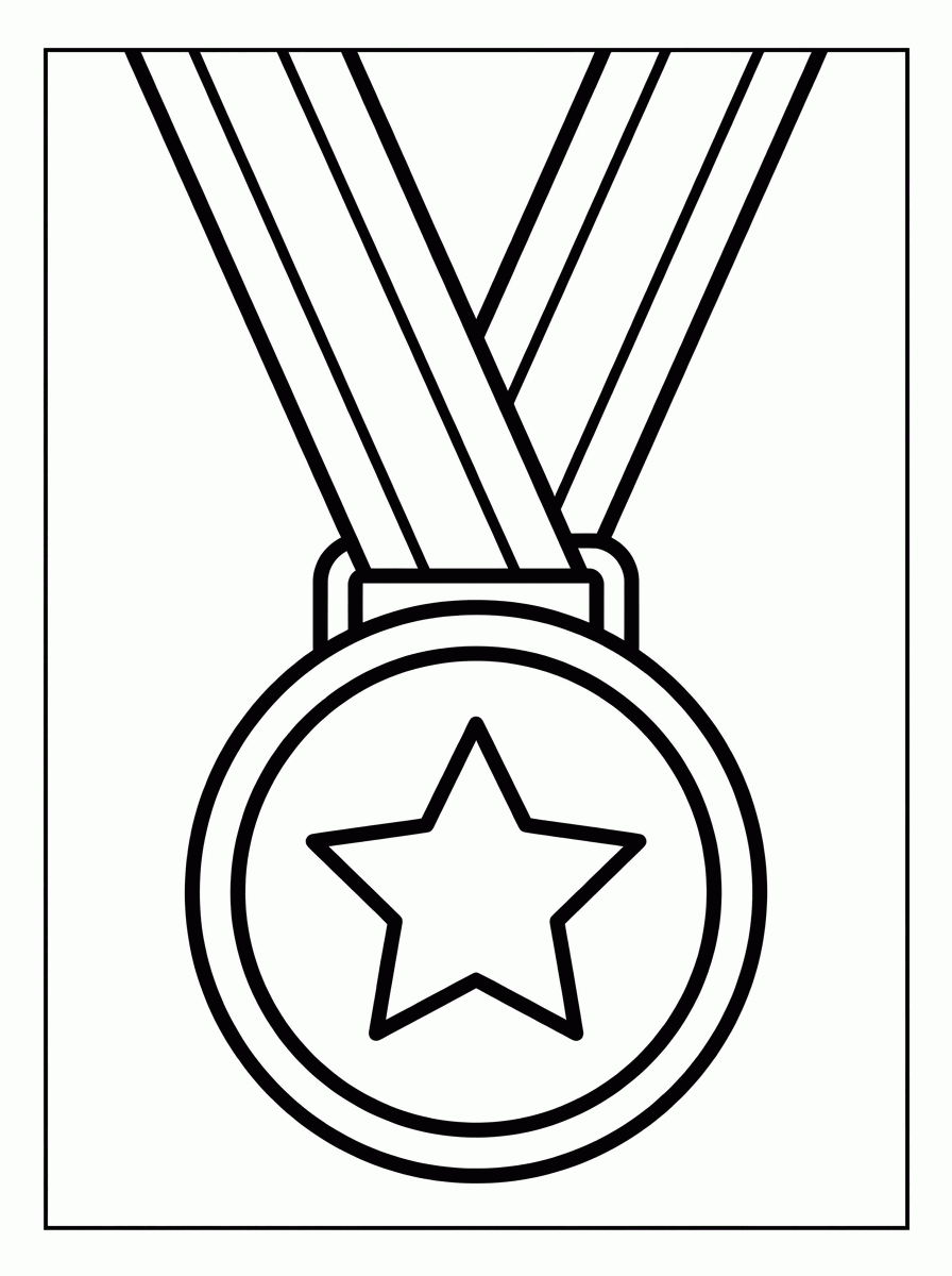 Medalha de Ouro para colorir