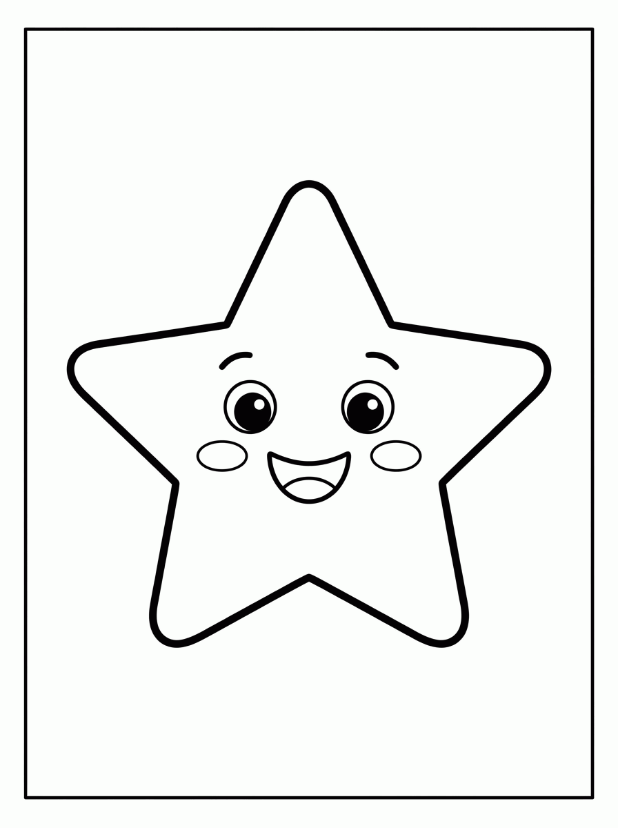Estrelinha Sorridente para colorir