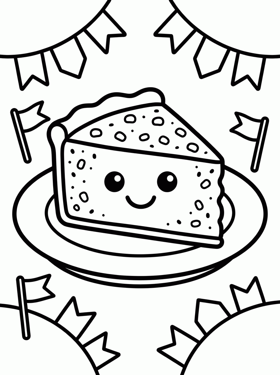 Bolo de Milho para colorir