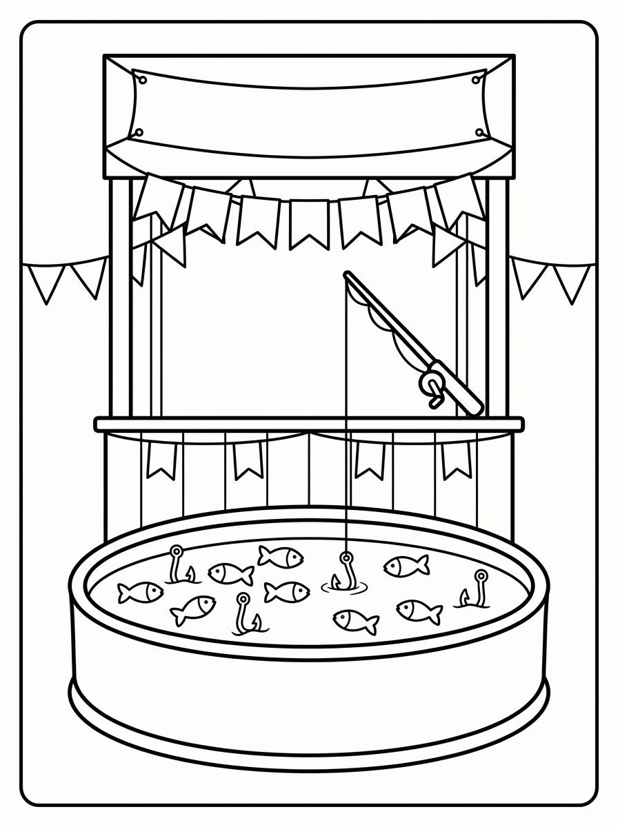 Pescaria para colorir