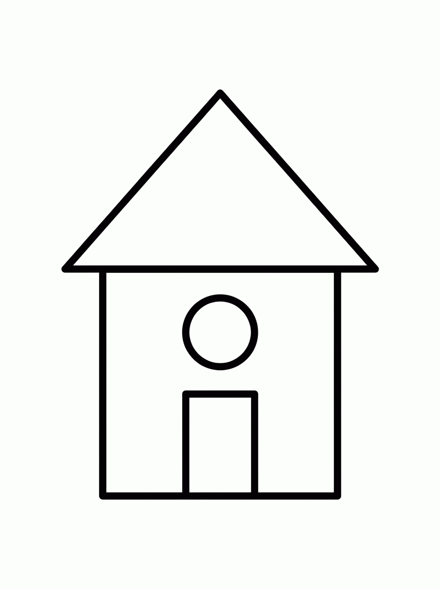 Casa de Formas para colorir
