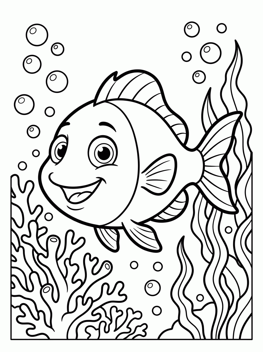 Fundo do Mar para colorir