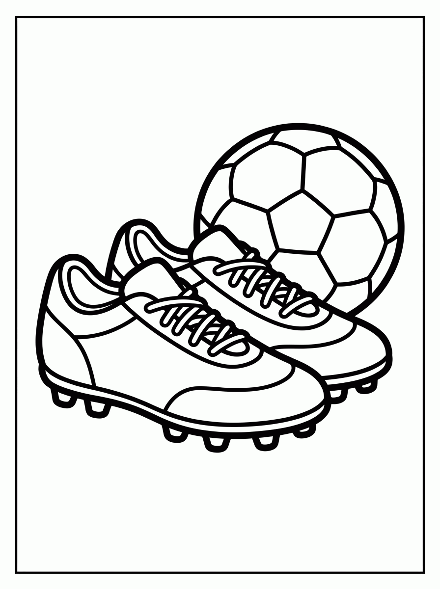 Chuteira de Futebol para colorir