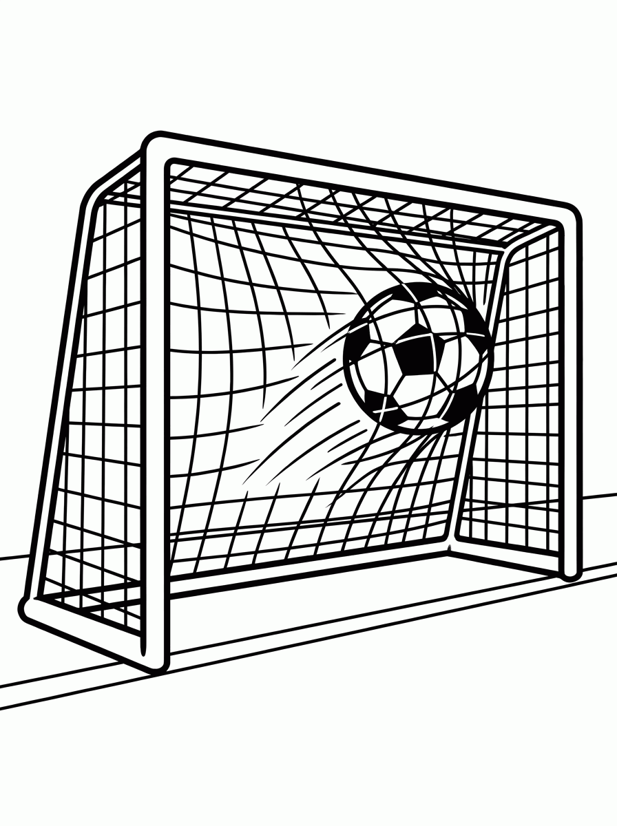 Gol de Futebol para colorir