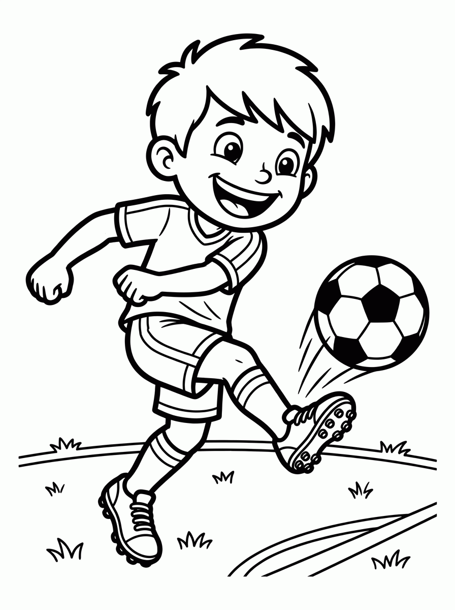 Jogador de Futebol para colorir