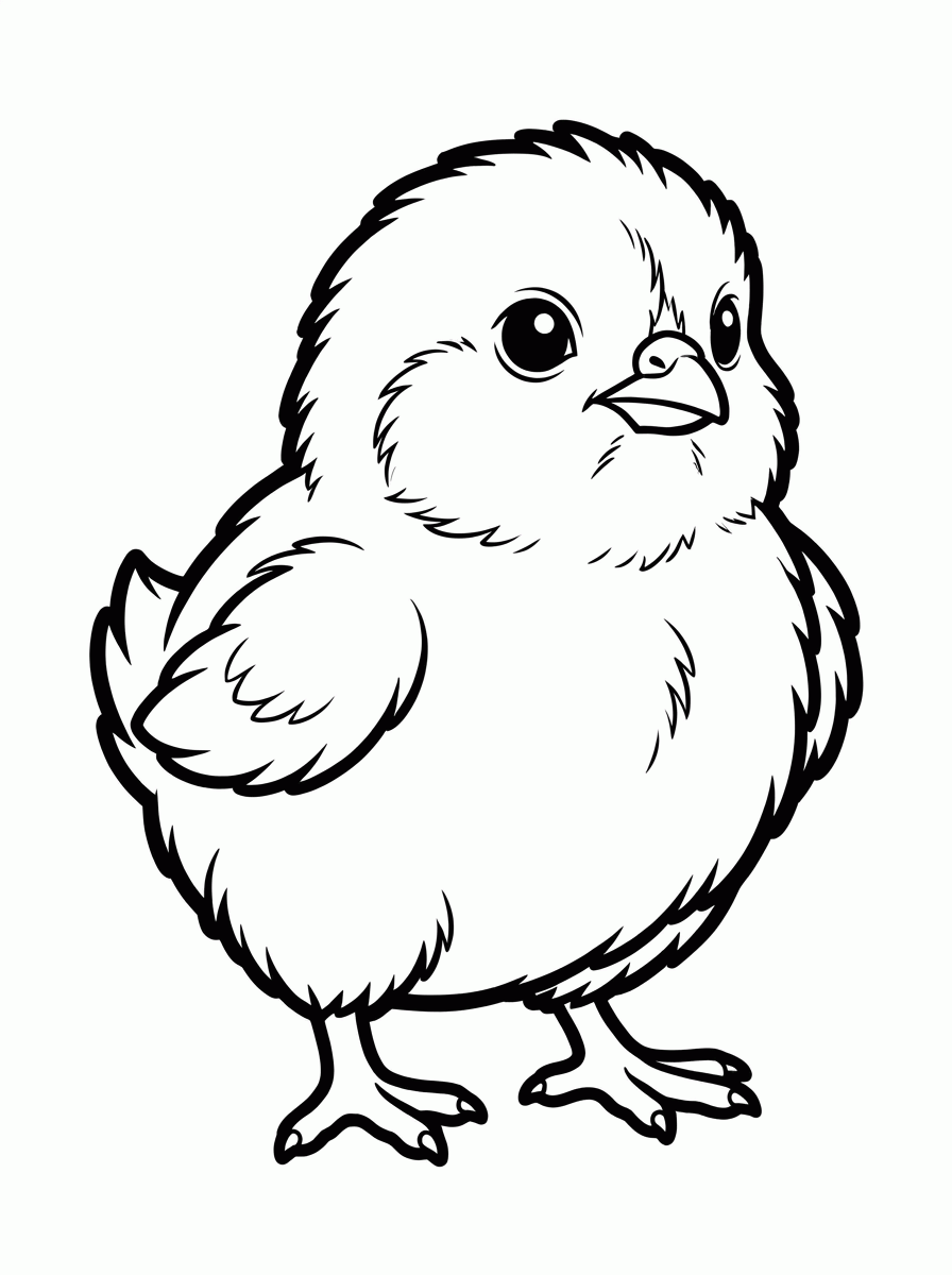 Pintinho Fofo para colorir