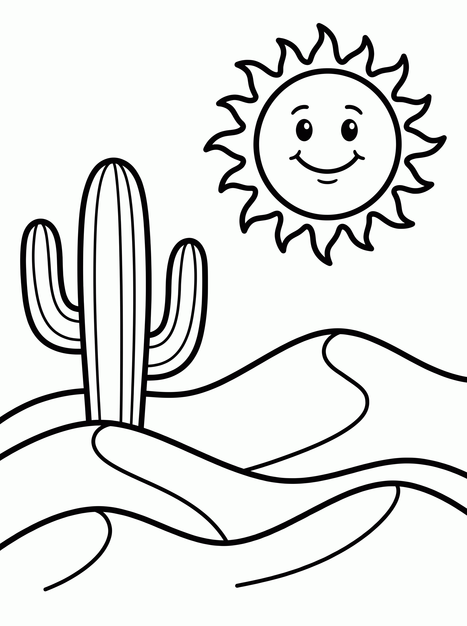 Deserto para colorir