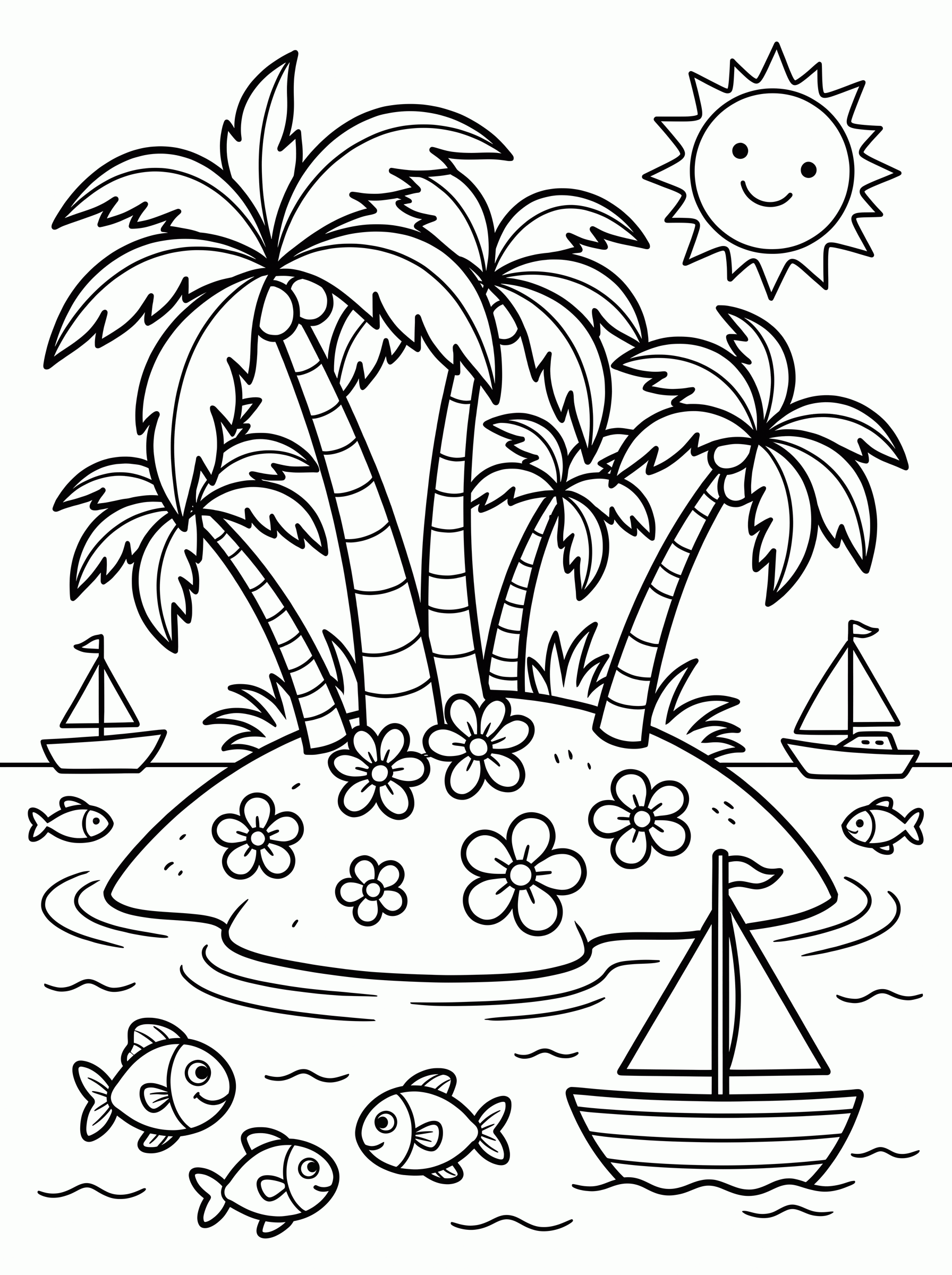 Ilha para colorir