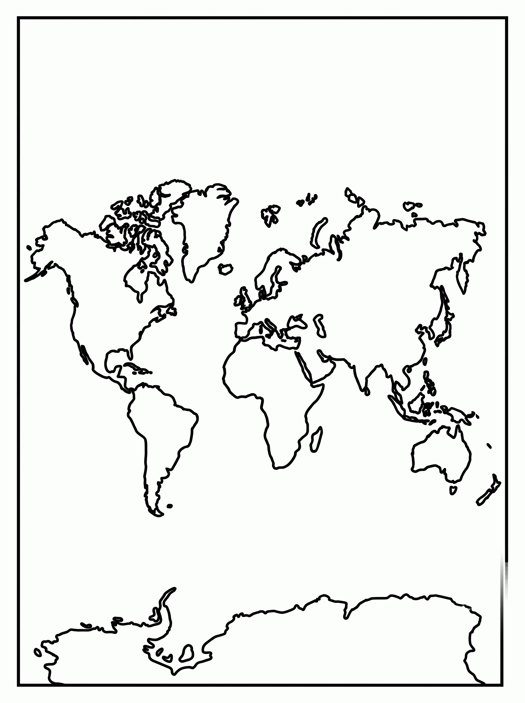 Mapa-múndi para colorir