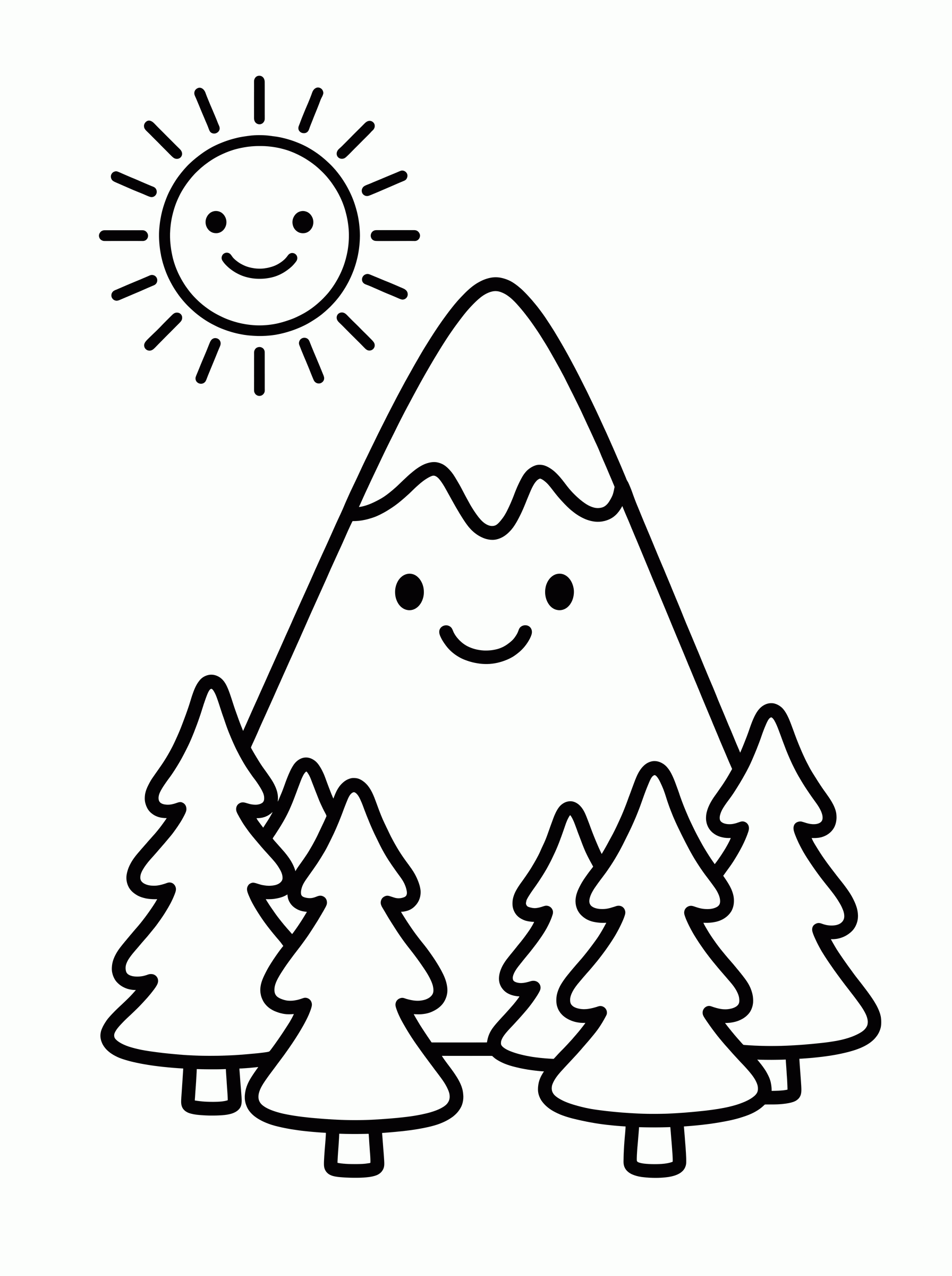 Montanha para colorir