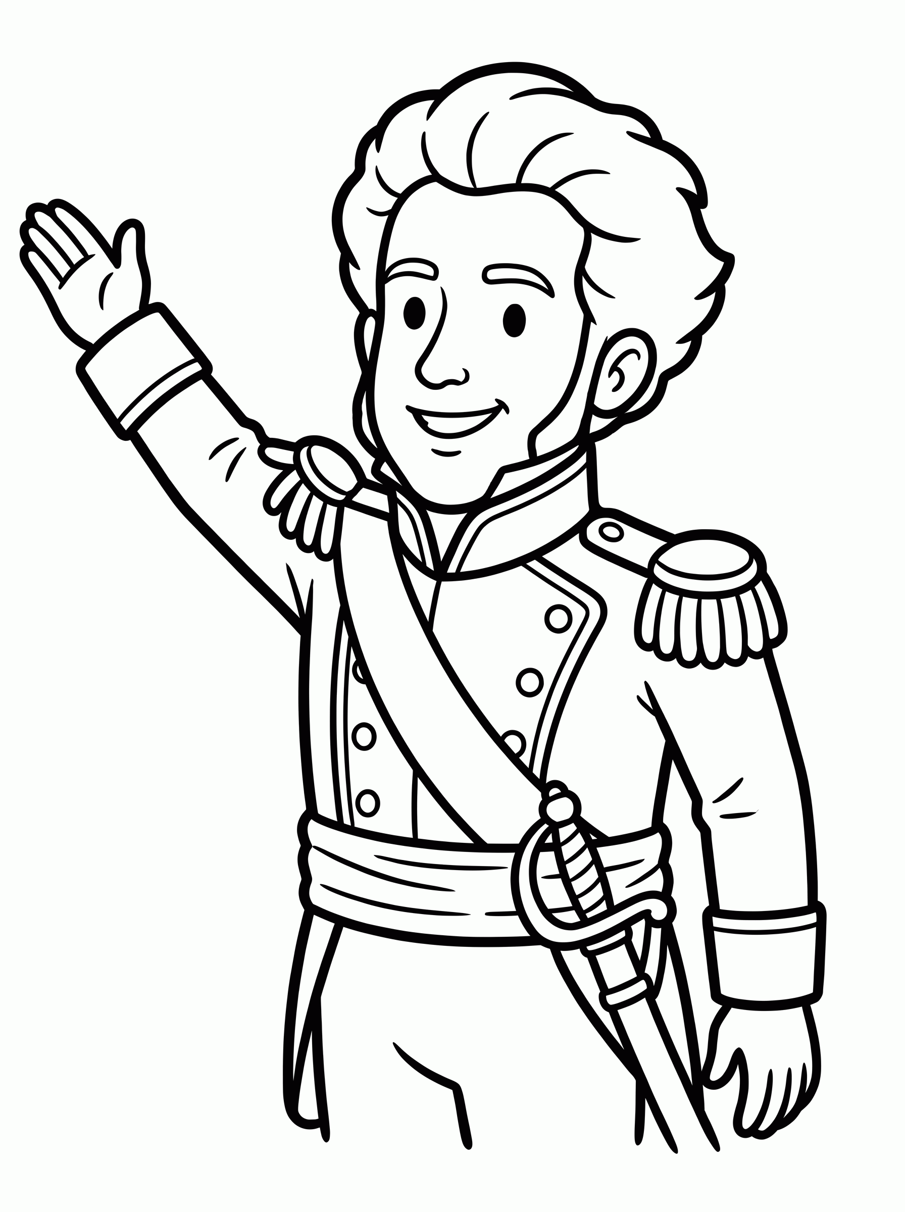 Dom Pedro I para colorir