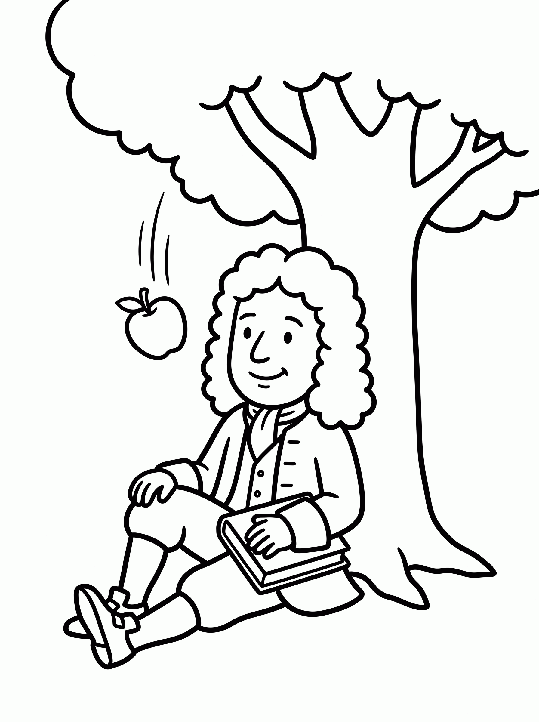 Isaac Newton para colorir